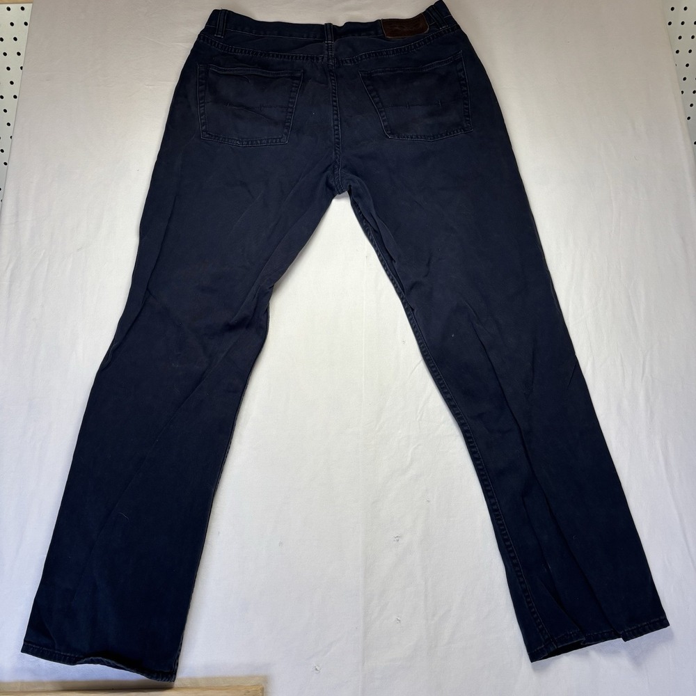 Polo Ralph Lauren 650 Straight Jeans Navy Blue Denim Men's 34x30 Dungarees Y2K - Picture 9 of 11